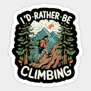 I'd Rather Be Climbing Sticker